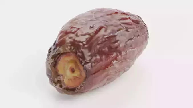 Dried Date - Realistic Fruit  3D model 3