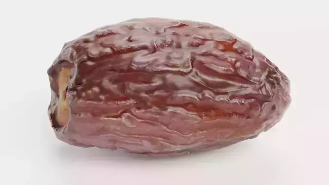 Dried Date - Realistic Fruit  3D model 2