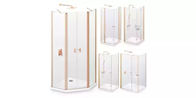Radaway Nes Brushed Copper Shower 2