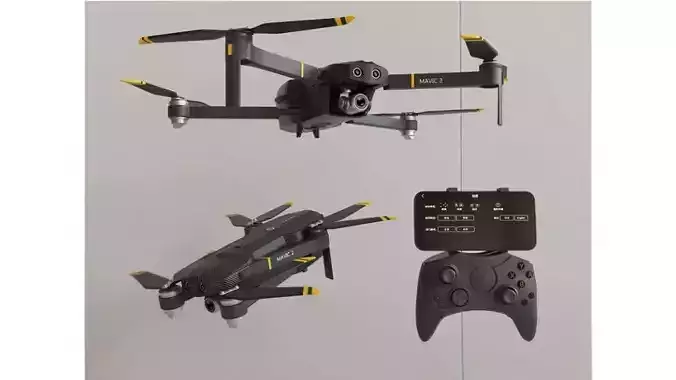 Folding aerial drone