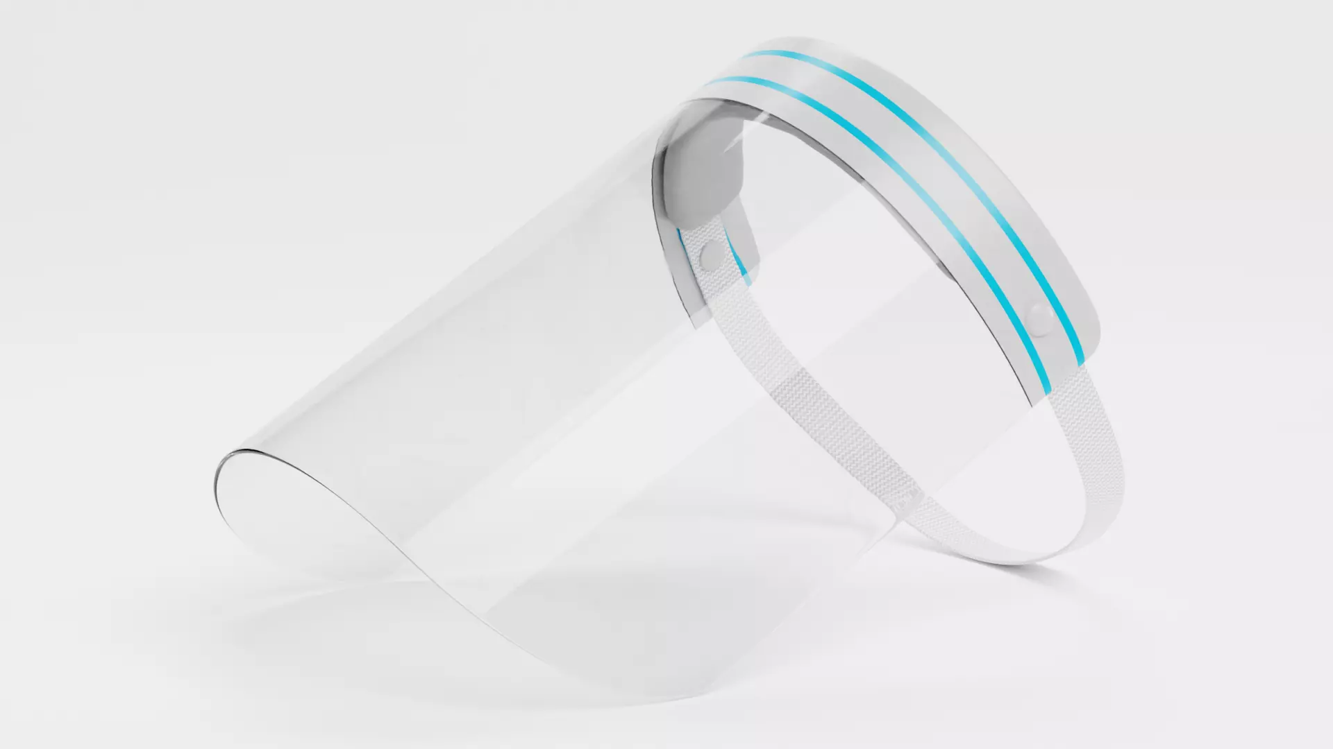 Face Shield - Protective Medical Visor with Headband 3D model