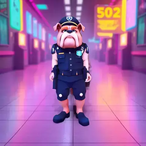 Cartoon Bulldog Officer model pack