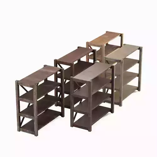 Wide Pottery Shelf Set