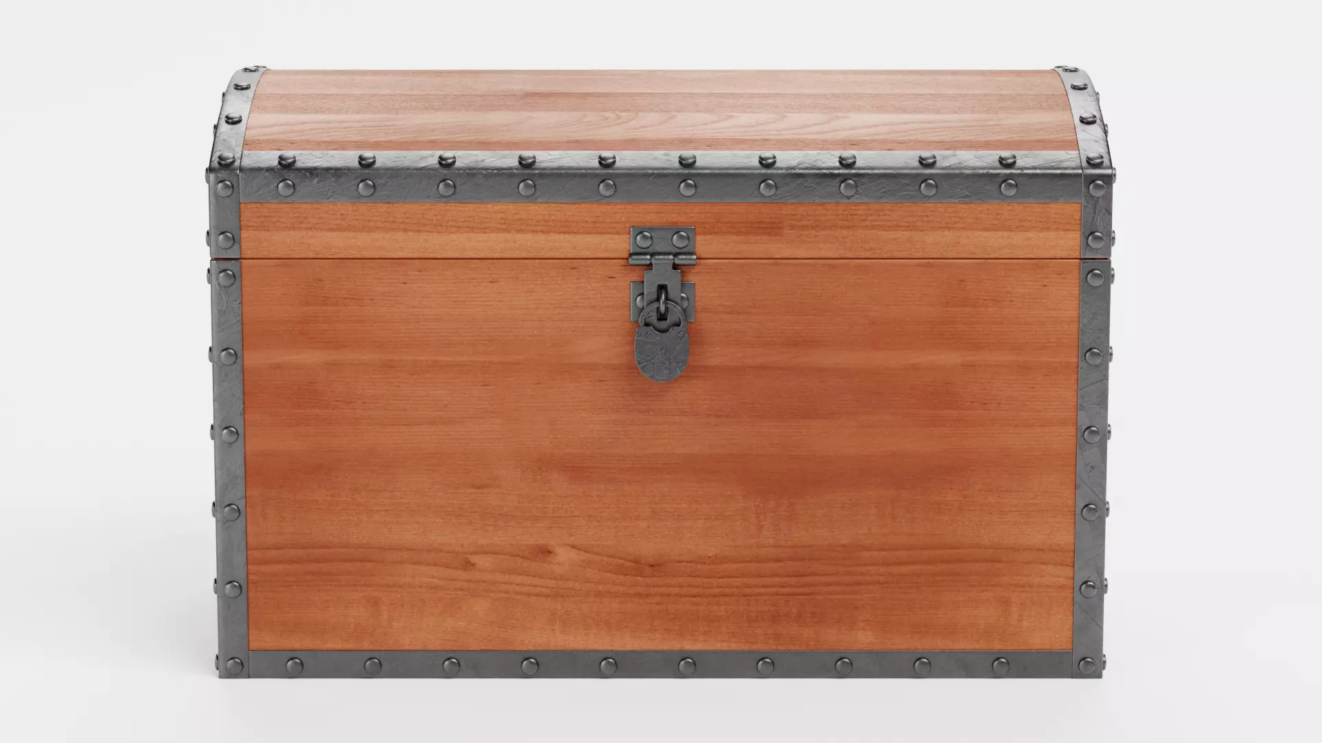 Chest - Vintage Wooden Treasure Trunk Rigged 3D model