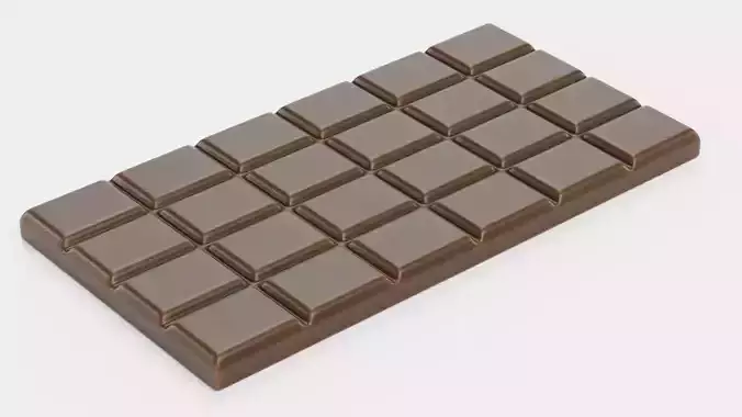 Chocolate Bar V1 - Classic Milk Dairy Tablet 3D model 5