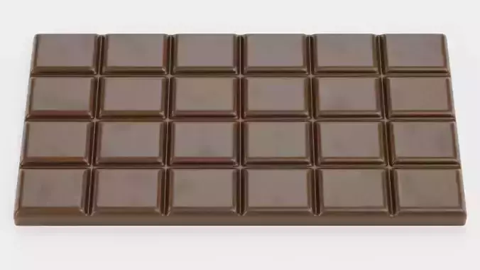 Chocolate Bar V1 - Classic Milk Dairy Tablet 3D model 2