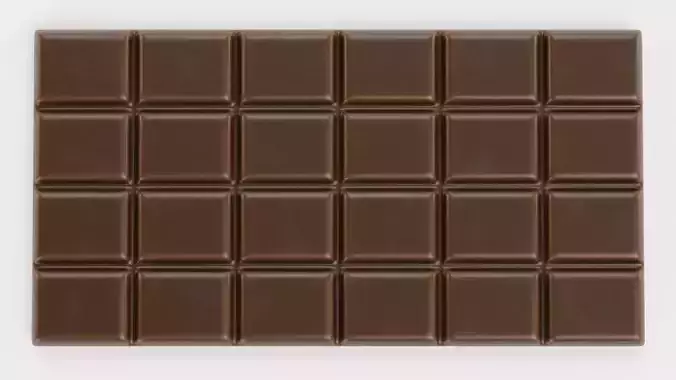 Chocolate Bar V1 - Classic Milk Dairy Tablet 3D model 3