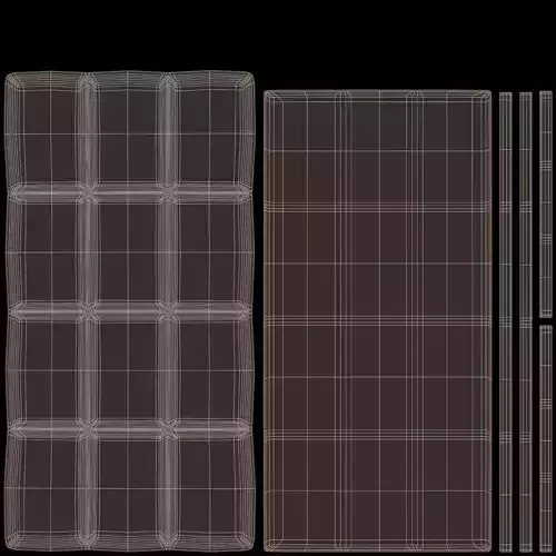 Chocolate Bar V3 - Dark Engraved Tablet 3D model 7