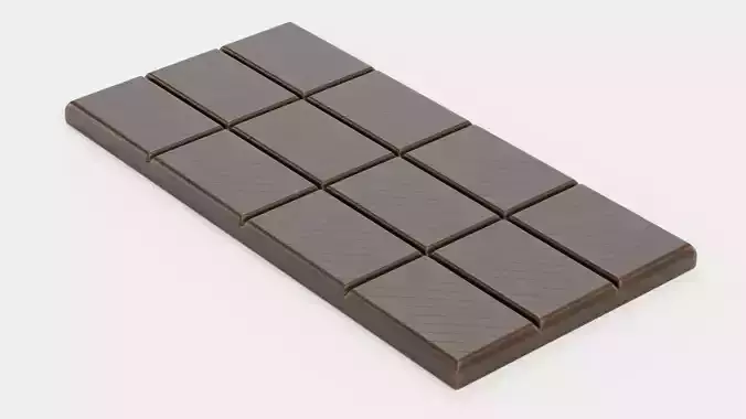 Chocolate Bar V3 - Dark Engraved Tablet 3D model 6