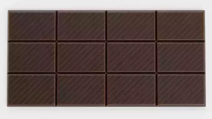 Chocolate Bar V3 - Dark Engraved Tablet 3D model 3
