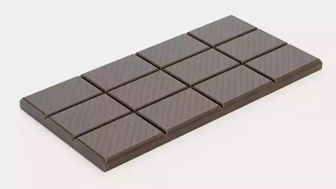 Chocolate Bar V3 - Dark Engraved Tablet 3D model 5