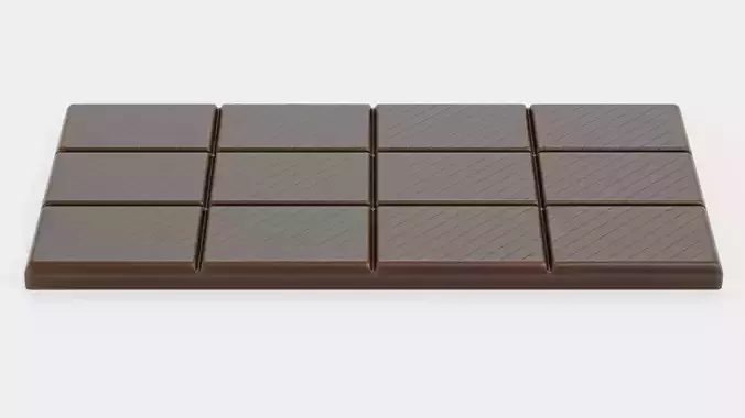 Chocolate Bar V3 - Dark Engraved Tablet 3D model 4