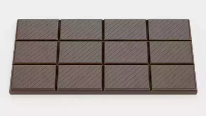 Chocolate Bar V3 - Dark Engraved Tablet 3D model 2