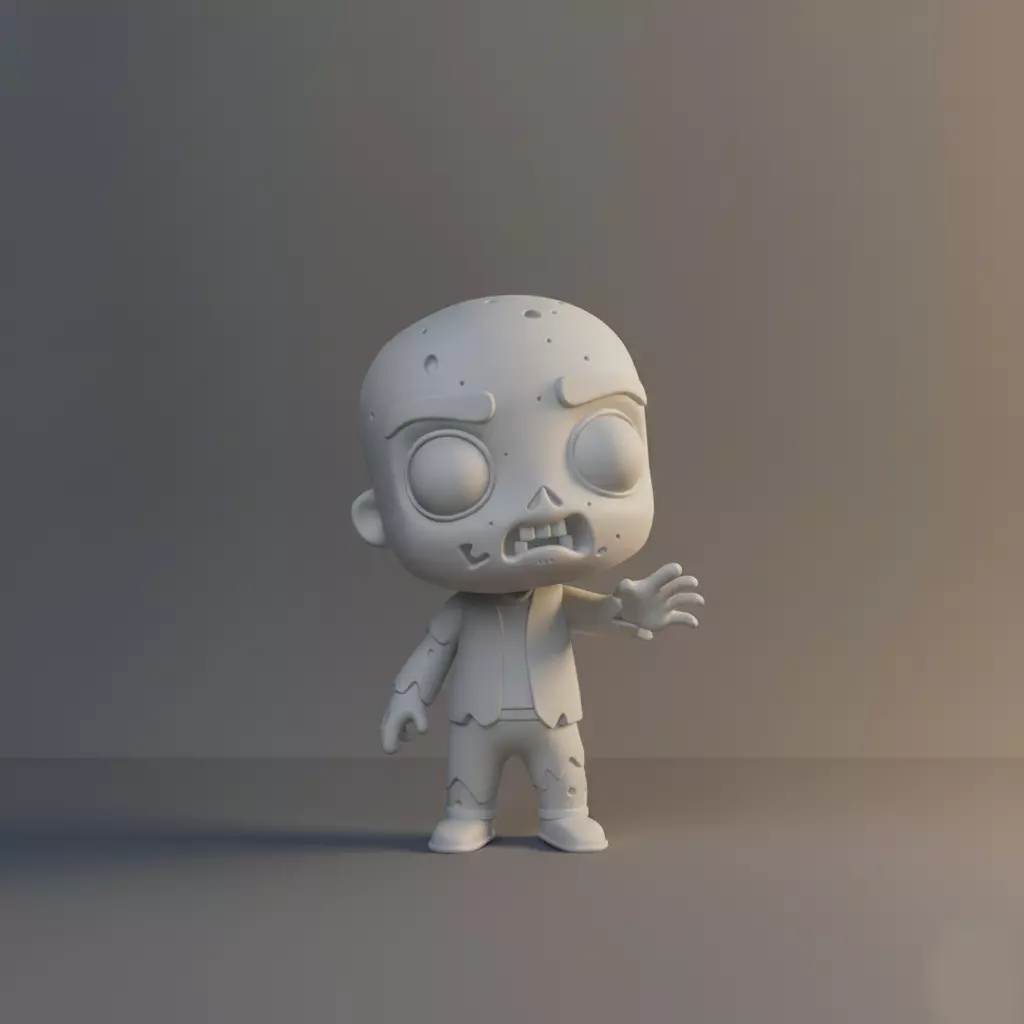 chibi zombie 3D print model