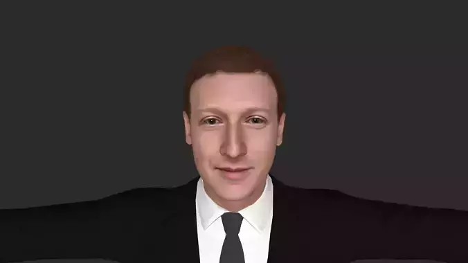 Mark Zuckerberg Hyper Realistic Full Body Fully Rigged 