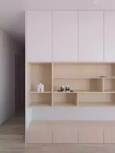 Minimalist living room 3D model 4