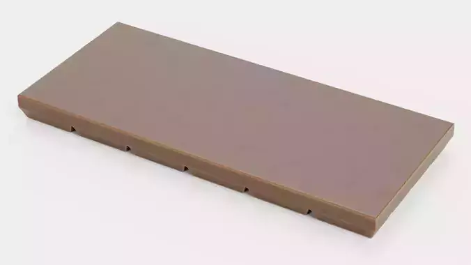 Chocolate Bar V5 - Thick Milky Dairy Block 3D model 7