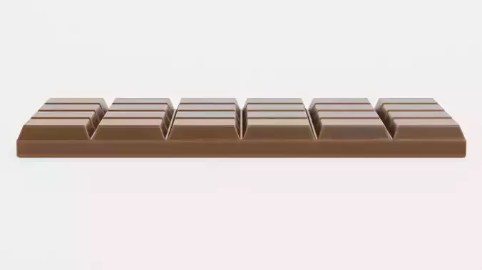 Chocolate Bar V5 - Thick Milky Dairy Block 3D model 4