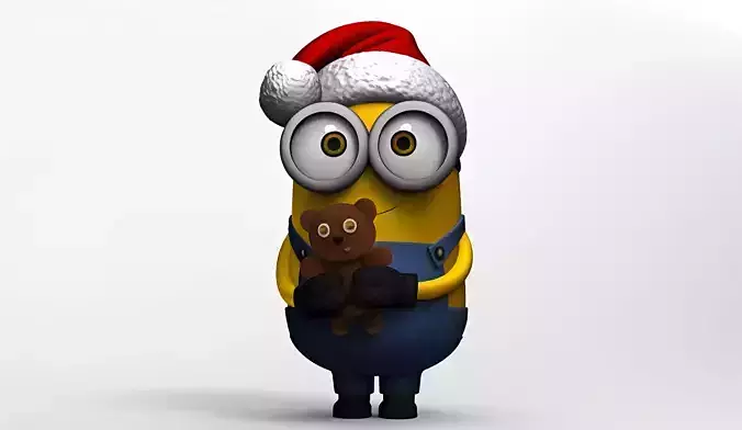 Christmas Minion with Santa Hat - 3D Print Model