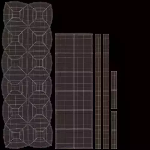 Chocolate Bar V6 - Dark Duo-Row Snack 3D model 7