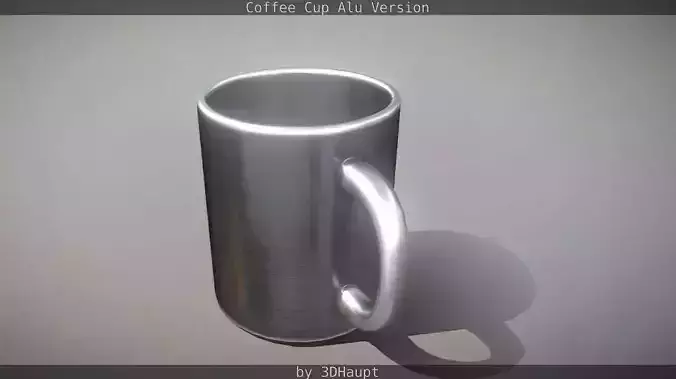 Coffee Cup Alu Version  - Gameready - PBR