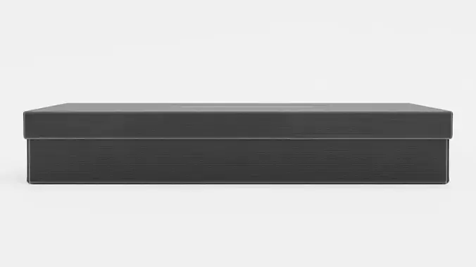 Chocolate Box Plain V1 - Black with Brand-Ready Lid 3D model 2