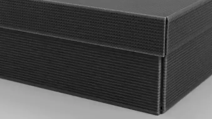 Chocolate Box Plain V1 - Black with Brand-Ready Lid 3D model 7