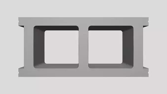 Concrete Block - Geometry Only No Textures No Materials