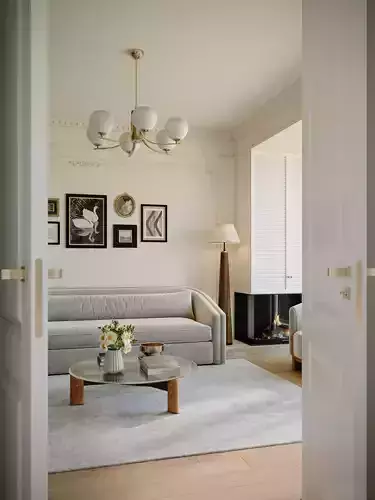 French-style living room 3D model 2