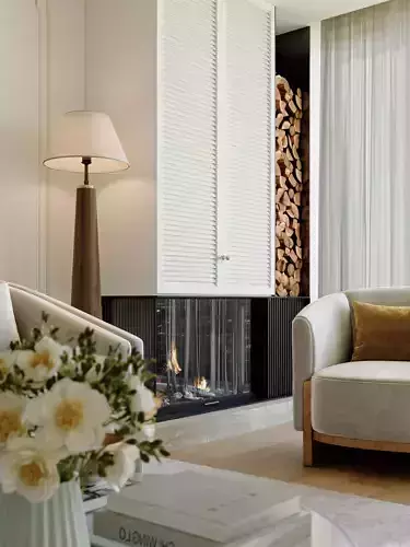 French-style living room 3D model 4