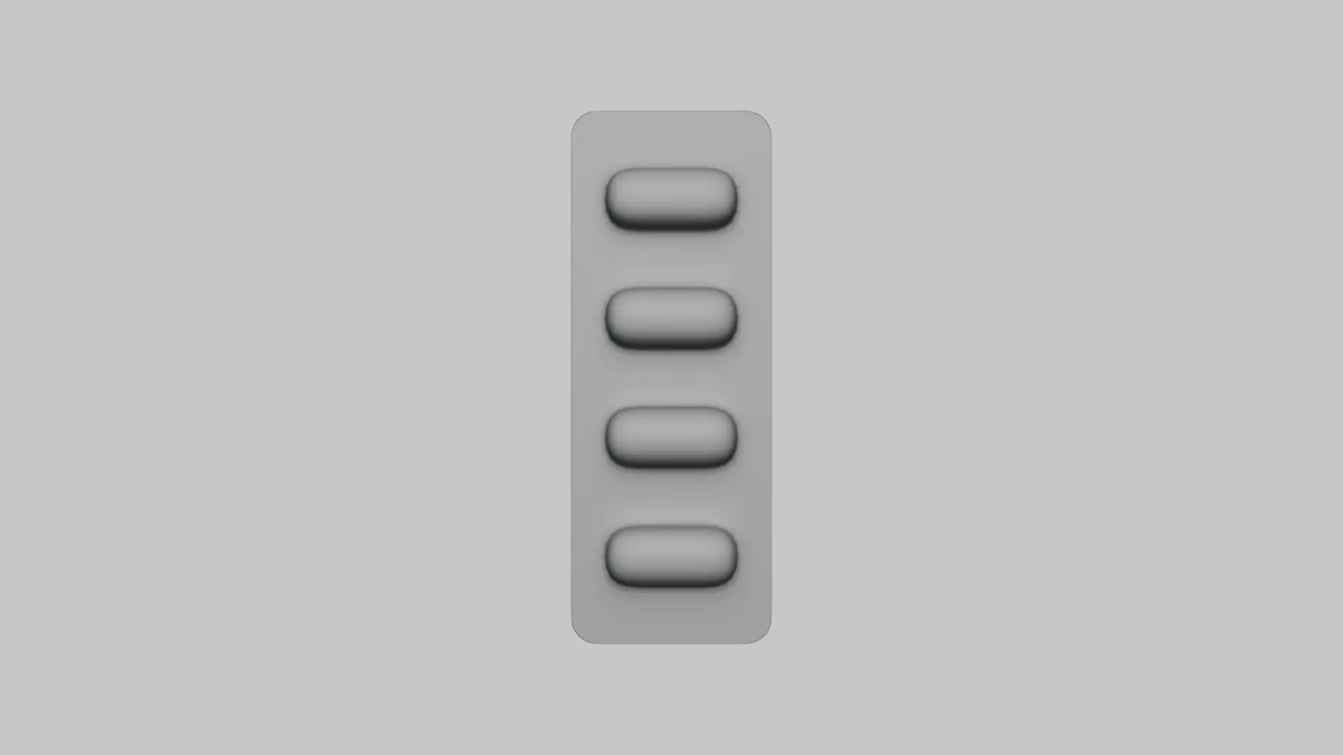 Pill Blister Pack - Geometry Only No Textures No Materials 3D model