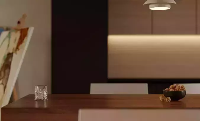 Cozy living room scene 3D model 4