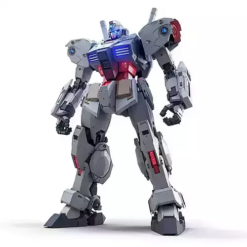 Heavy Striker Mecha 3D Model Military Battle Robot