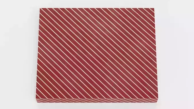 Chocolate Box V3 Plain - Dark Red and Ready For Filling 3D model 4