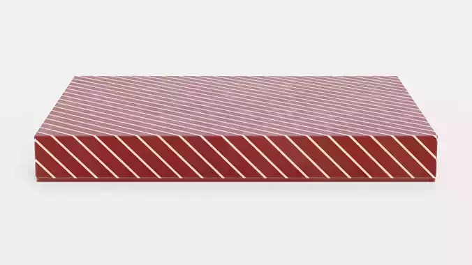 Chocolate Box V3 Plain - Dark Red and Ready For Filling 3D model 3
