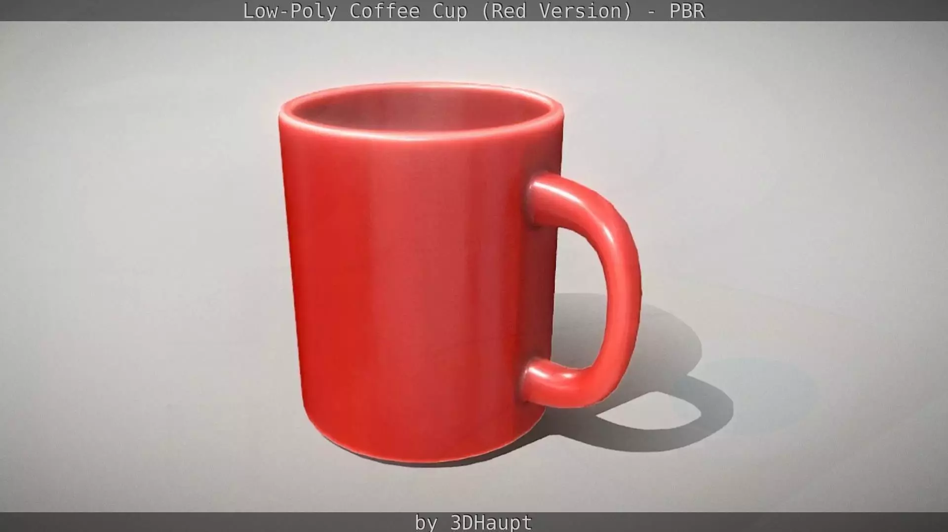 Coffee Cup Red Version - Gameready - PBR Low-poly 3D model