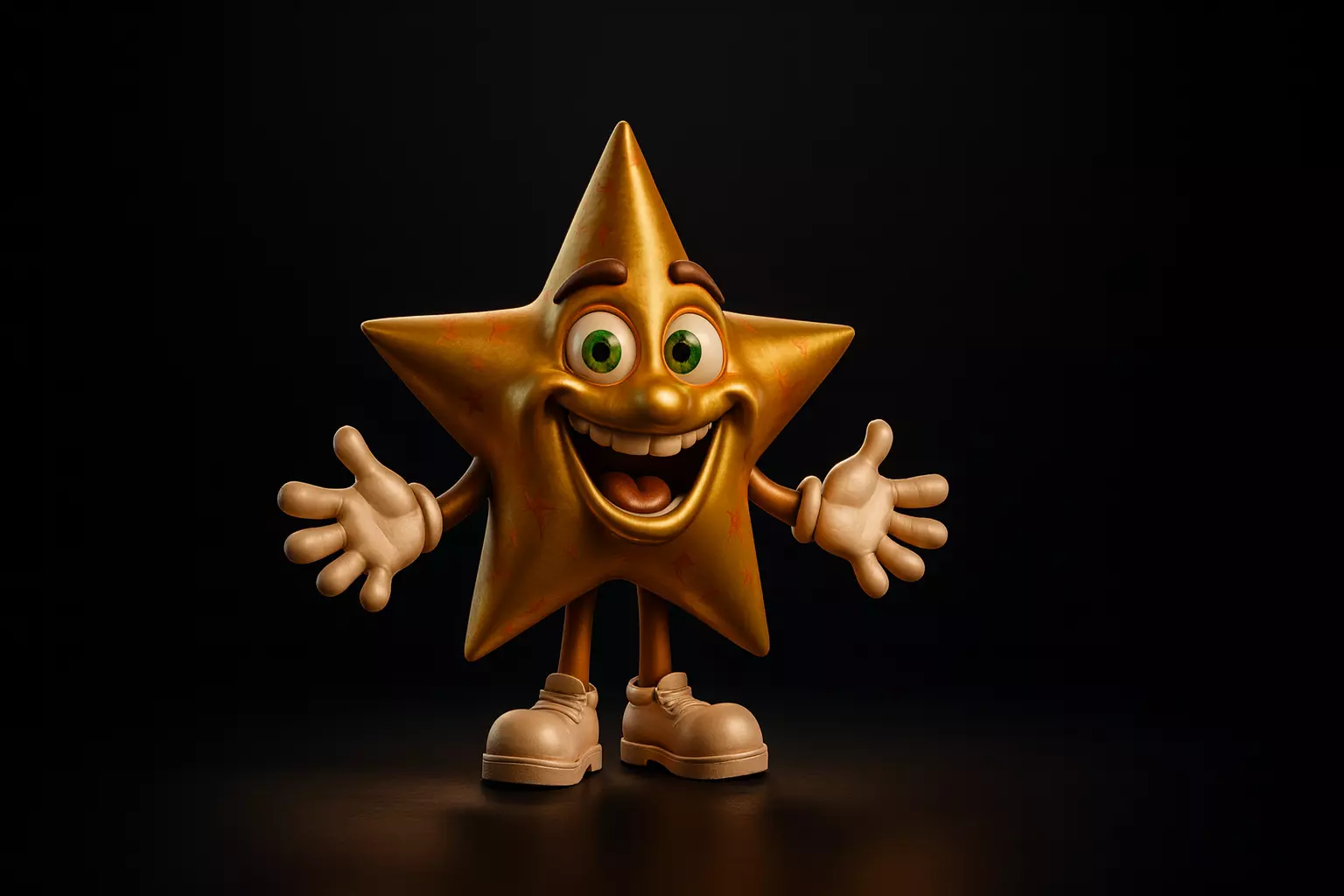 Christmas Star Character Festive Holiday Figurine Cartoon Star 3D print model