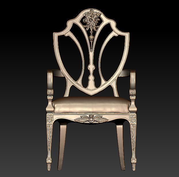 Old chair  3D print model_5