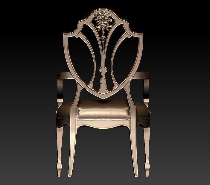 Old chair  3D print model_1