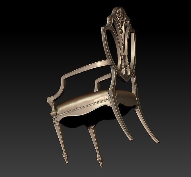 Old chair  3D print model_2