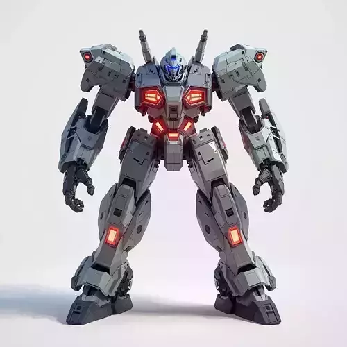 Heavy Striker Mecha 3D Model Crimson Core Robot