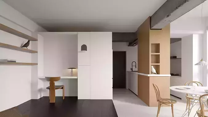 Log modern style livingroom