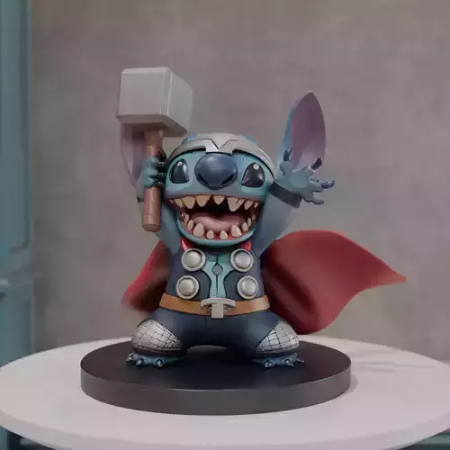 Stitch dressed as Thor