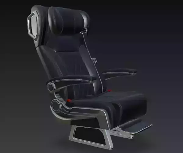 Luxury Car Seat Black Leather Reclining Chair