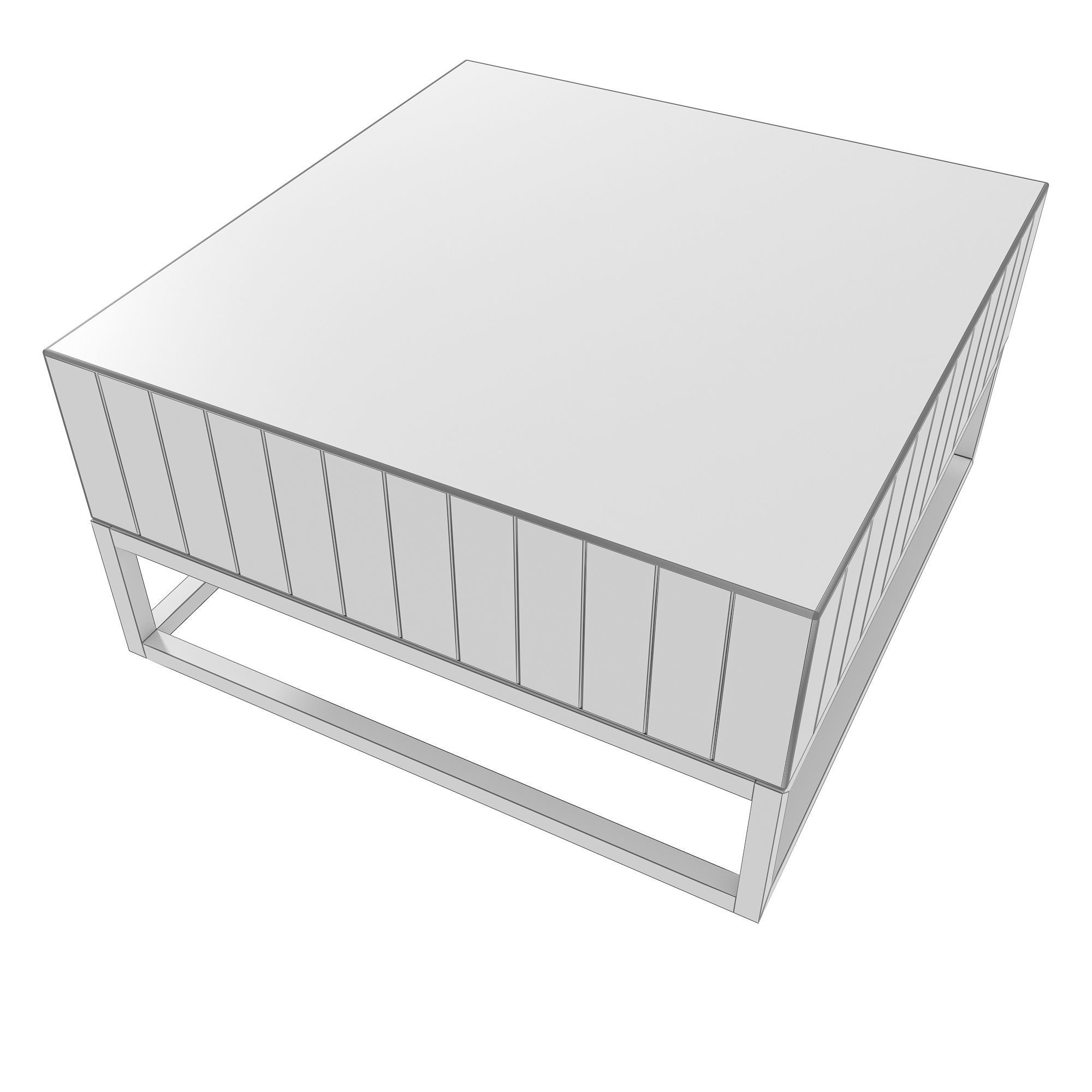 Concrete and Chrome Coffee Table 3D model_9