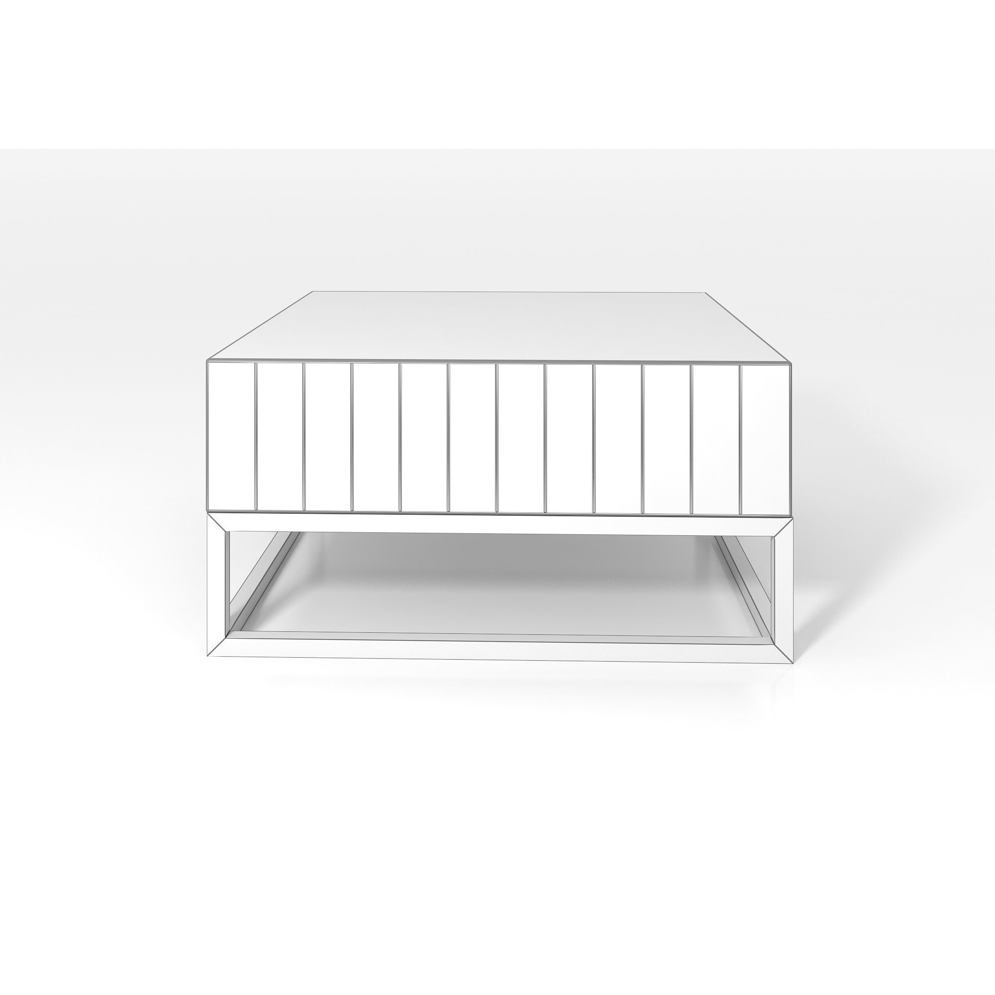 Concrete and Chrome Coffee Table 3D model_6