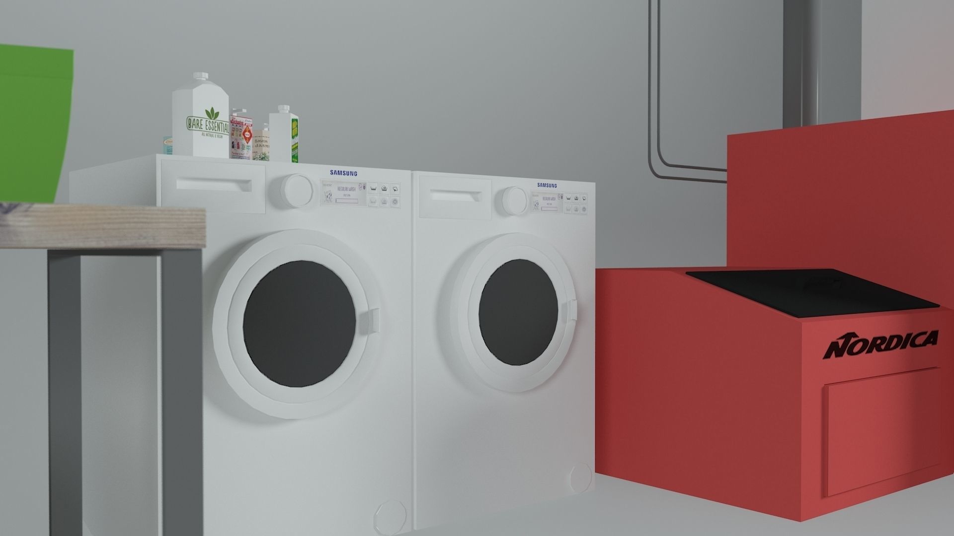 Utility Room - Game Ready Low-poly 3D model_1