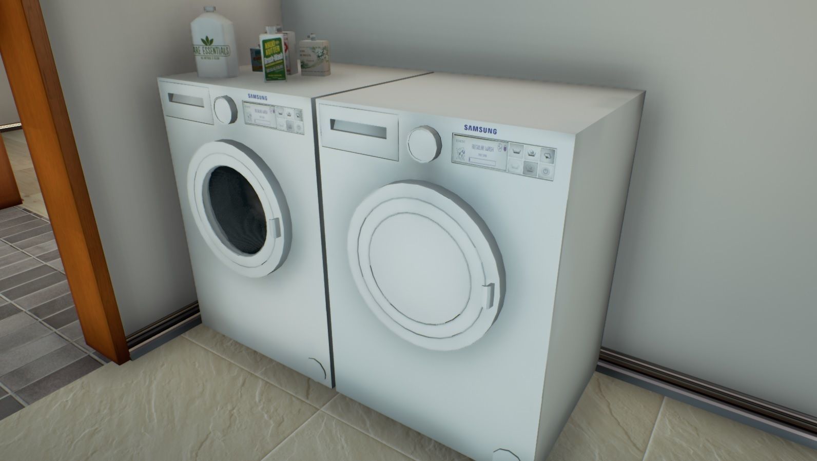 Utility Room - Game Ready Low-poly 3D model_4