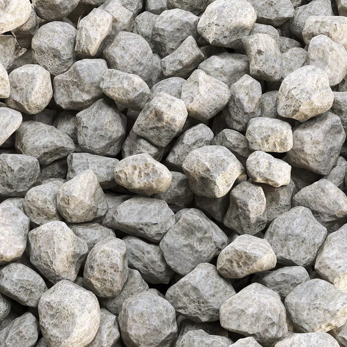 Gray gravel 3D model