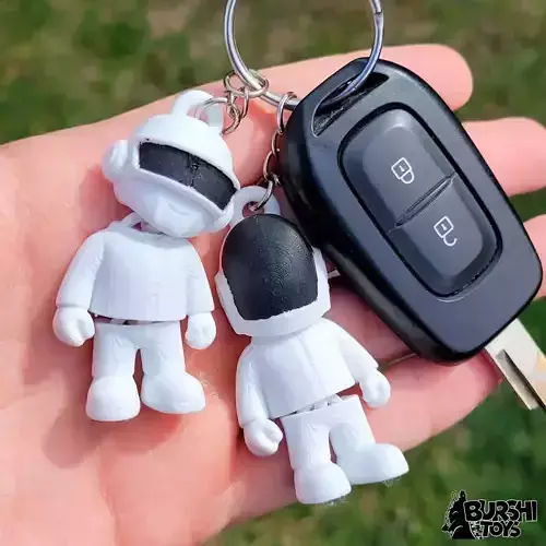 DAFT PUNK CUTE FLEXI KEYCHAIN PRINT IN PLACE
